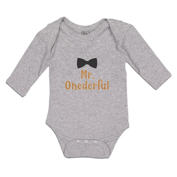 Long Sleeve Bodysuit Baby Mr. Onederful Boy & Girl Clothes Cotton