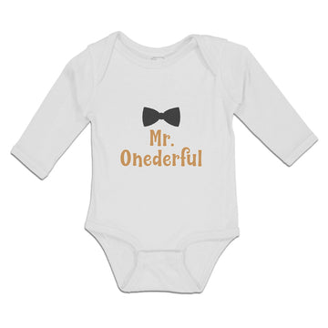 Long Sleeve Bodysuit Baby Mr. Onederful Boy & Girl Clothes Cotton