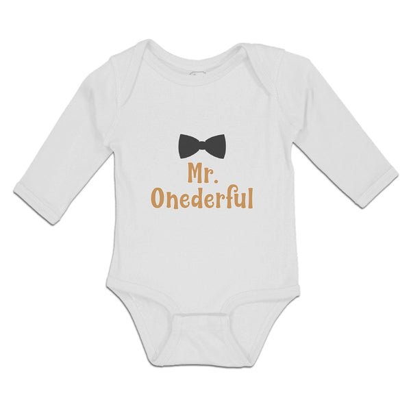 Long Sleeve Bodysuit Baby Mr. Onederful Boy & Girl Clothes Cotton