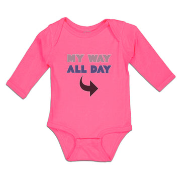 Long Sleeve Bodysuit Baby My Way All Day Boy & Girl Clothes Cotton