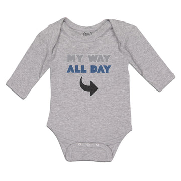 Long Sleeve Bodysuit Baby My Way All Day Boy & Girl Clothes Cotton