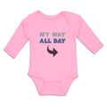 Long Sleeve Bodysuit Baby My Way All Day Boy & Girl Clothes Cotton