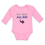 Long Sleeve Bodysuit Baby My Way All Day Boy & Girl Clothes Cotton
