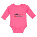 Long Sleeve Bodysuit Baby Nana Was Here Boy & Girl Clothes Cotton