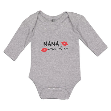 Long Sleeve Bodysuit Baby Nana Was Here Boy & Girl Clothes Cotton