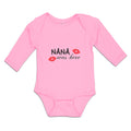 Long Sleeve Bodysuit Baby Nana Was Here Boy & Girl Clothes Cotton