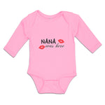 Long Sleeve Bodysuit Baby Nana Was Here Boy & Girl Clothes Cotton