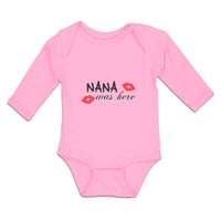 Long Sleeve Bodysuit Baby Nana Was Here Boy & Girl Clothes Cotton