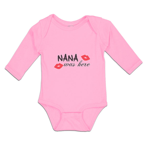 Long Sleeve Bodysuit Baby Nana Was Here Boy & Girl Clothes Cotton