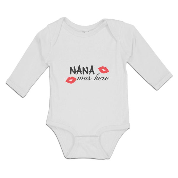Long Sleeve Bodysuit Baby Nana Was Here Boy & Girl Clothes Cotton