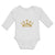 Long Sleeve Bodysuit Baby Birthday 1 Number Name and with Golden Crown Cotton - Cute Rascals