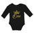 Long Sleeve Bodysuit Baby Age 1 and Number Name with Gold Crown Cotton - Cute Rascals