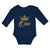 Long Sleeve Bodysuit Baby Age 1 and Number Name with Gold Crown Cotton - Cute Rascals