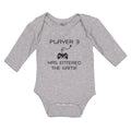 Long Sleeve Bodysuit Baby Player 3 Has Entered The Game Boy & Girl Clothes