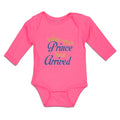 Long Sleeve Bodysuit Baby The Prince Has Arrived Boy & Girl Clothes Cotton