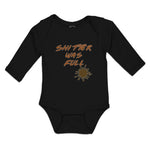 Long Sleeve Bodysuit Baby Shitter Was Full Boy & Girl Clothes Cotton