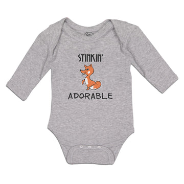 Long Sleeve Bodysuit Baby Stinkin' Adorable Boy & Girl Clothes Cotton