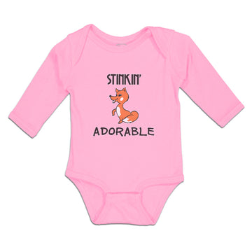 Long Sleeve Bodysuit Baby Stinkin' Adorable Boy & Girl Clothes Cotton