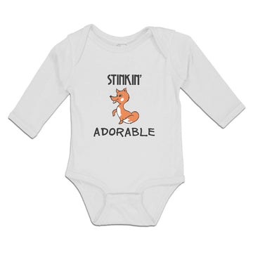 Long Sleeve Bodysuit Baby Stinkin' Adorable Boy & Girl Clothes Cotton