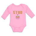 Long Sleeve Bodysuit Baby Stud with Cherry on Cupcake Boy & Girl Clothes Cotton