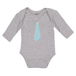 Long Sleeve Bodysuit Baby Striped Neck Tie Style 6 Boy & Girl Clothes Cotton
