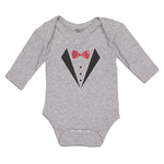 Long Sleeve Bodysuit Baby Coat Suit with Bow Tie Boy & Girl Clothes Cotton - Cute Rascals