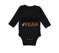 Long Sleeve Bodysuit Baby Avocado Guag Yeah! Guacamole Boy & Girl Clothes Cotton