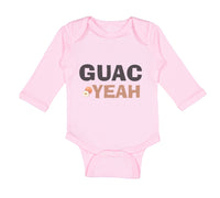 Long Sleeve Bodysuit Baby Avocado Guag Yeah! Guacamole Boy & Girl Clothes Cotton - Cute Rascals