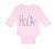 Long Sleeve Bodysuit Baby Hola! Hello Hispanic Spanish Boy & Girl Clothes Cotton - Cute Rascals