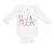 Long Sleeve Bodysuit Baby Hola! Hello Hispanic Spanish Boy & Girl Clothes Cotton - Cute Rascals