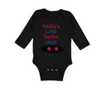 Long Sleeve Bodysuit Baby Daddy's Little Surfer Surfing Dad Father's Day Cotton - Cute Rascals