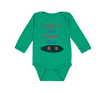 Long Sleeve Bodysuit Baby Daddy's Little Surfer Surfing Dad Father's Day Cotton - Cute Rascals
