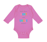 Long Sleeve Bodysuit Baby How Does Aunt and Uncle Sound Pregnancy Announcement - Cute Rascals