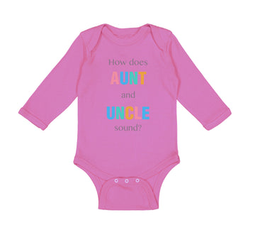 Long Sleeve Bodysuit Baby How Does Aunt and Uncle Sound Pregnancy Announcement