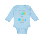 Long Sleeve Bodysuit Baby How Does Aunt and Uncle Sound Pregnancy Announcement - Cute Rascals