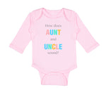 Long Sleeve Bodysuit Baby How Does Aunt and Uncle Sound Pregnancy Announcement - Cute Rascals