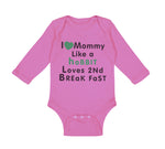 Long Sleeve Bodysuit Baby Love Mommy like Hobbit Loves 2 Breakfast Cotton