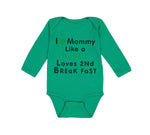 Long Sleeve Bodysuit Baby Love Mommy like Hobbit Loves 2 Breakfast Cotton