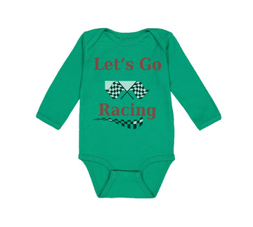 Long Sleeve Bodysuit Baby Let's Go Racing Boy & Girl Clothes Cotton