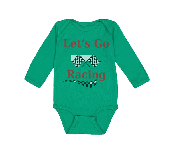 Long Sleeve Bodysuit Baby Let's Go Racing Boy & Girl Clothes Cotton