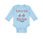 Long Sleeve Bodysuit Baby Let's Go Racing Boy & Girl Clothes Cotton