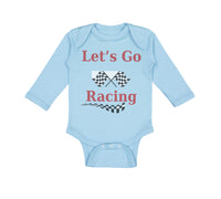 Long Sleeve Bodysuit Baby Let's Go Racing Boy & Girl Clothes Cotton