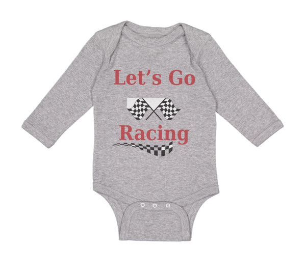 Long Sleeve Bodysuit Baby Let's Go Racing Boy & Girl Clothes Cotton