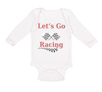 Long Sleeve Bodysuit Baby Let's Go Racing Boy & Girl Clothes Cotton