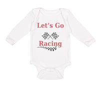 Long Sleeve Bodysuit Baby Let's Go Racing Boy & Girl Clothes Cotton