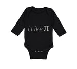 Long Sleeve Bodysuit Baby I like Pi Sign Geek Nerd Boy & Girl Clothes Cotton