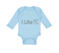 Long Sleeve Bodysuit Baby I like Pi Sign Geek Nerd Boy & Girl Clothes Cotton