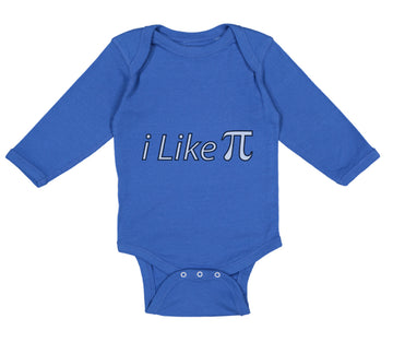 Long Sleeve Bodysuit Baby I like Pi Sign Geek Nerd Boy & Girl Clothes Cotton