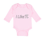 Long Sleeve Bodysuit Baby I like Pi Sign Geek Nerd Boy & Girl Clothes Cotton