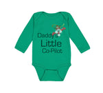 Long Sleeve Bodysuit Baby Daddy's Little Co Pilot Plane Flying Dad Father's Day - Cute Rascals
